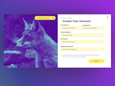 Daily UI Challenge #01 - Register Modal