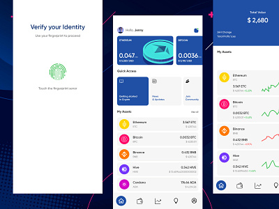 Crypto App Design adobexd android appdesign crypto cryptoapp dribbble figma freelance graphicdesign hicrypto illustrator ios mobileapp photoshop remotework ui userexperience userinterface ux