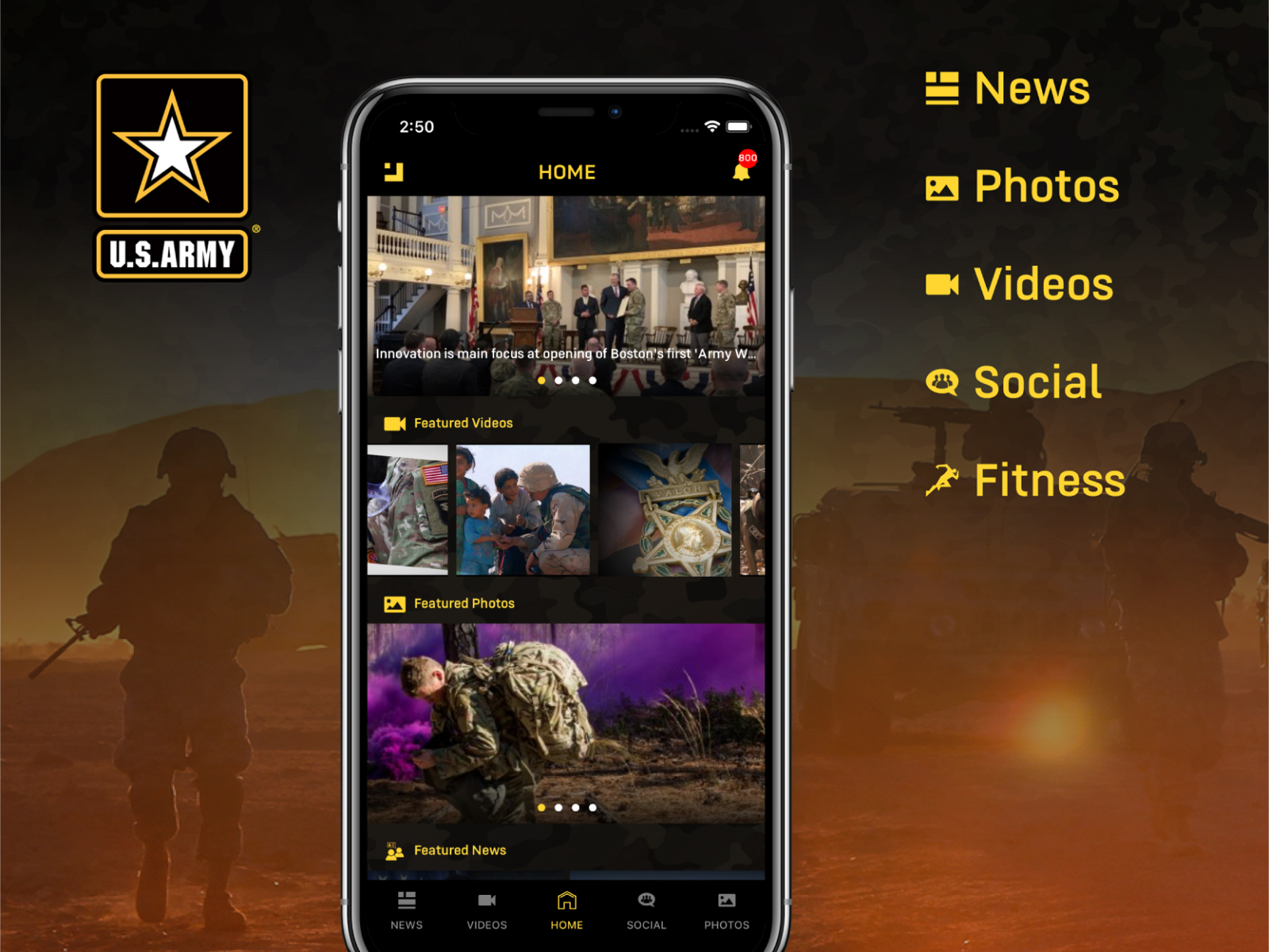 New US Army App By Enosh Choragudi On Dribbble   01 Intro 01 4x 