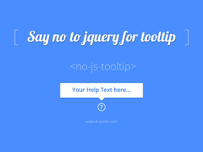 Say no script for tooltip css tooltip web