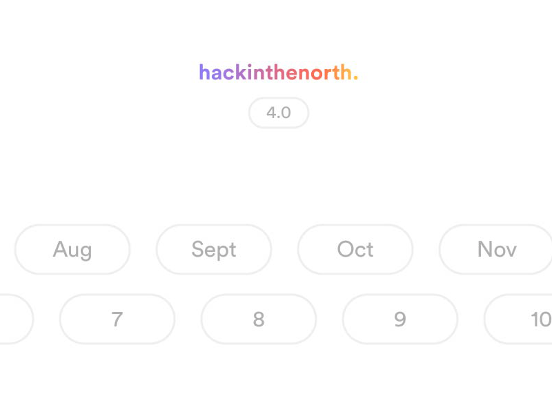 Date Reveal for Hack In The North adobe adobexd aftereffets animation autoanimate calendar date gif hackinthenorth hint timeline