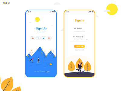 Sign Up, Sign In UI