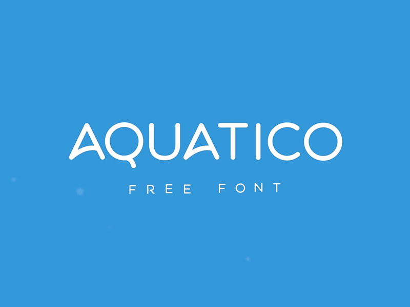 Aquatico Free Animated Font aftereffects animation flatdesign font free freebie loop motiondesign type typeface typography vector