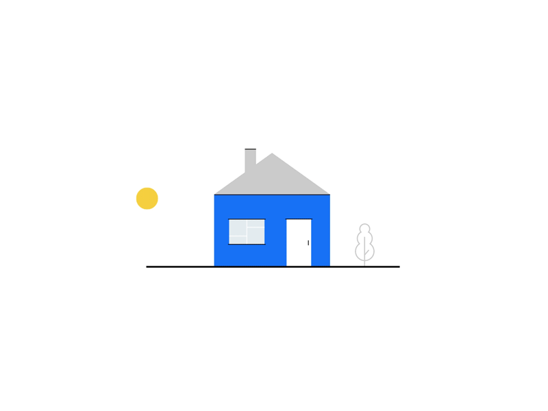 Red Sift House 2d animation flat flatdesign gif house icon moon motion motion graphics sun vector