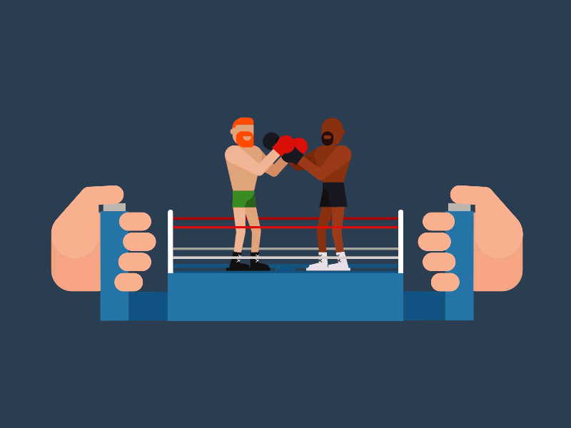 McGregor v Mayweather after effects boxing character flat design gif mayweather mcgregor mma motion motion graphics