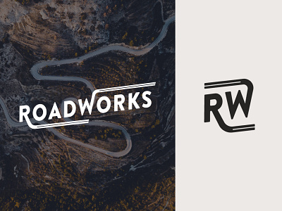 RoadWorks Logo 🏎️ autoblog automotive logo logo design logo mark logotype road