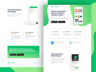 Haven App Landing Page 👾 conversion design conversion rate optimization landing page ppc marketing ui ui design ux ux design web design website