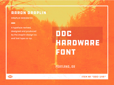 DDC Hardware Font | Aaron Draplin aaron draplin ddc draplin design co font graphic design grunge oregon portland typeface