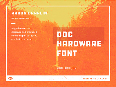 DDC Hardware Font | Aaron Draplin