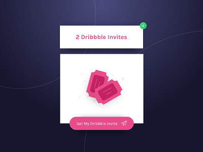 2 Dribbble Invites dribbble invite dribbbleinvite invitation invite ticket