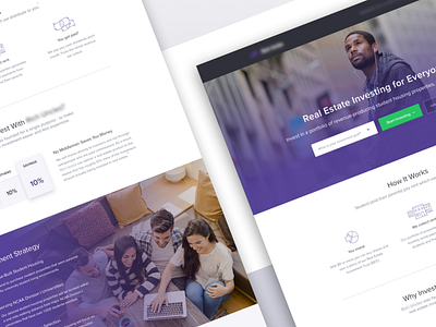 Student Housing Investment | Landing Page call to action conversion rate optimization graphic design landing page ui design ux design visual design web design website