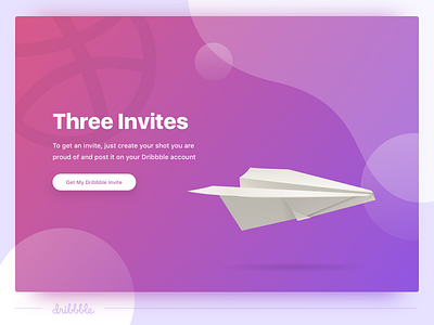 3 Dribbble Invites 🙌