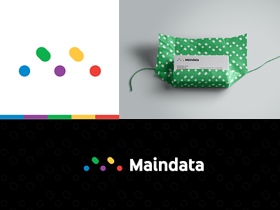 Maindata Branding brandingagency colorful data gradient illusion logo logo design logo mark minimal monogram progress