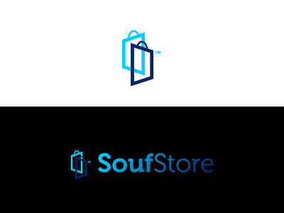 SoufStore Branding brandingagency colorful data design gradient illusion logo mark minimal monogram progress