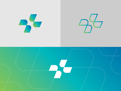 PLUS brandingagency colorful data design gradient illusion logo mark minimal monogram progress