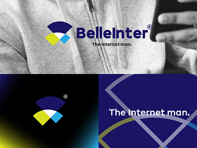 Belleinter brand branding colorful concept creator debut design identity internet invite logo mark minimal monogram progress