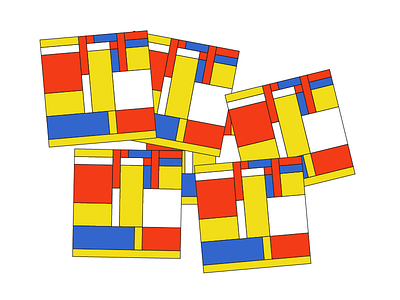 Accidental Mondrian 60s abstract pattern repetition space