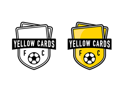 Yellow Cards FC #1 football logo soccer sport