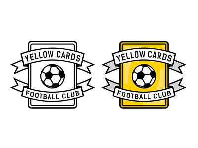 Yellow Cards FC #2 football logo soccer sport