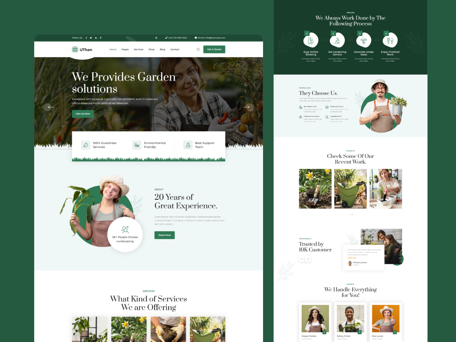 Uthan - Landscaping Gardening HTML Template by Md Azizur Rahman for ...