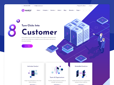 Naxly - Data Science & Analytics WordPress Theme 3d animation artificial intelligence big data branding business data analysis data science design graphic design illustration logo machine learning modern motion graphics multipurpose portfolio predictive analytics startup ui