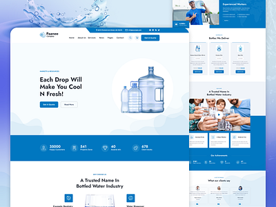 Paanee - Drinking Water Delivery Web Design business delivery design drink drink water drinks store filter graphic design illustration logo mineral water modern online store ui water water cleaning water delivery water filter