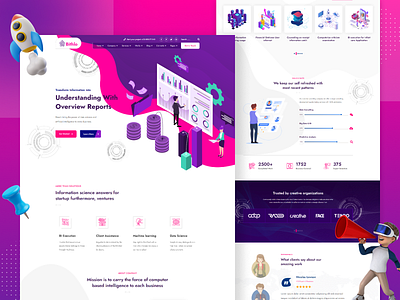 Bithlo - Data Science & Artificial Intelligence Web Design animation artificial intelligence big data data science data visualization design illustration internet of things landing page logo machine learning modern multipurpose portfolio predictive analytics startup ui ux