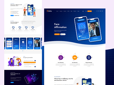 Bithlo - Face Affirmation Web Design 3d animation business data science data visualization design graphic design illustration internet of things landing page logo machine learning modern multipurpose portfolio predictive analytics startup ui ux vector