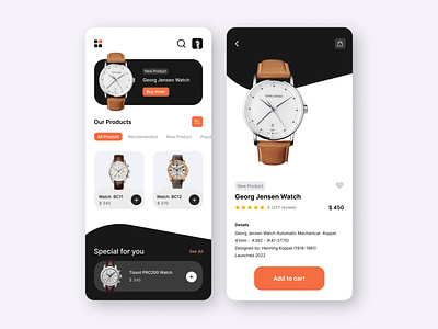 Smart Watch Ecommerce App Design