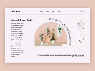 In.home - Landing page exploration