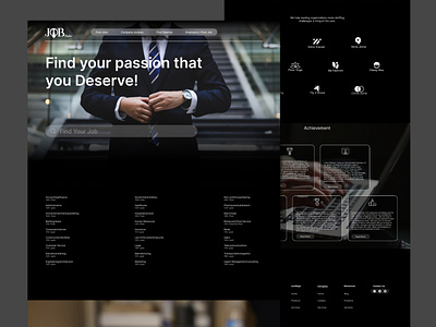 Job Finder landing page bitmate bitmate design bitmatestudio branding carrer design employee find job hiring hiring platform job job finder job listing job portal job search job webside landing page ui ux web design