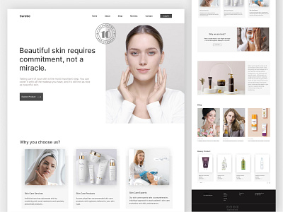 Skin Care Landing Page Design beauty beauty care bitmatestudio creative design doctor health interface landing page medical medicine minimal product ui ui design uidesign ux ux design web