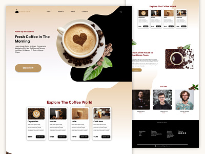 Coffee Shop and Dessert beans coffee bitmatestudio business cafe shop coffee coffee landing page coffee shop drink food grinder kopi landing page online store product design product landing page uidesign user interface ux website website design