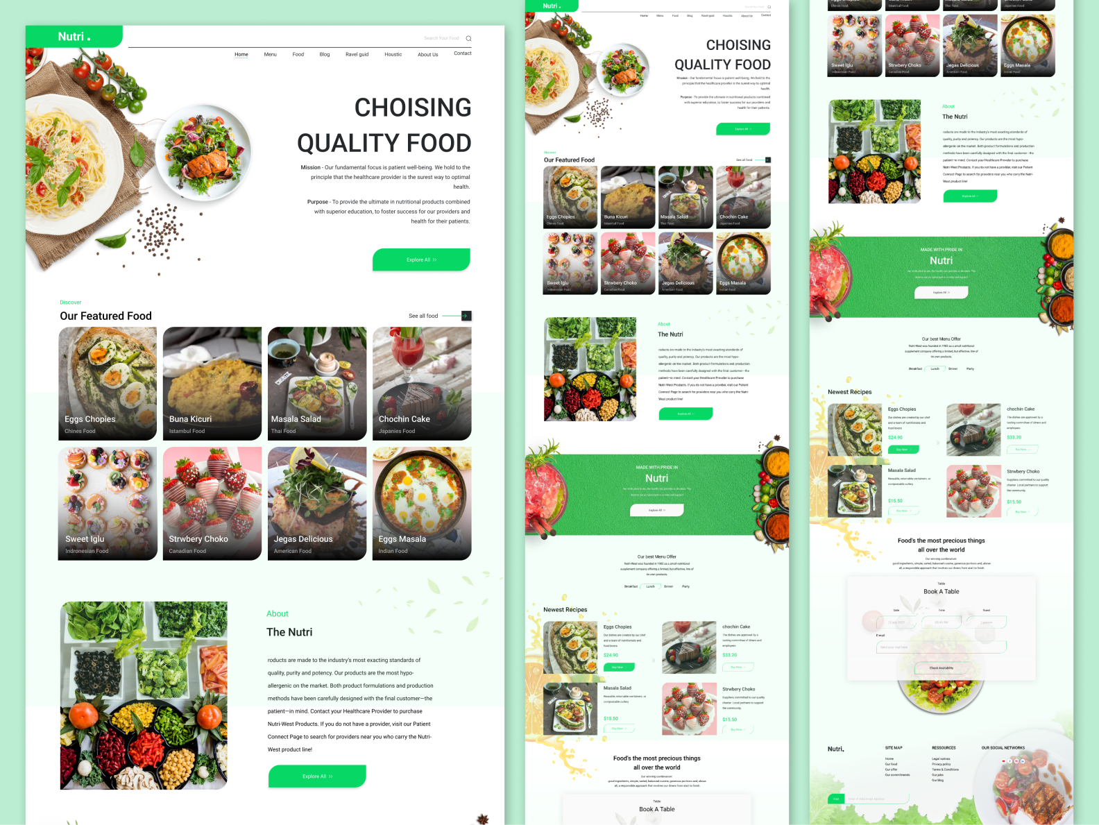 Healthy Food Landing Page By Bitmate Studio On Dribbble