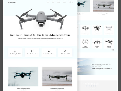 Drone Selling Landing Page Design