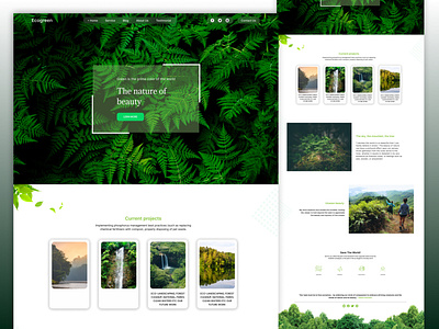 Ecogreen Landing Page bitmate bitmatestudio design earth ecology garden green homepage landing page landing page design nature oraginic plant plant store tree trendy design ui ux web design