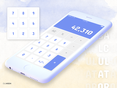 Daily UI #004 - Calculator calculator dailyui design mobile mock-up mockup purple ui