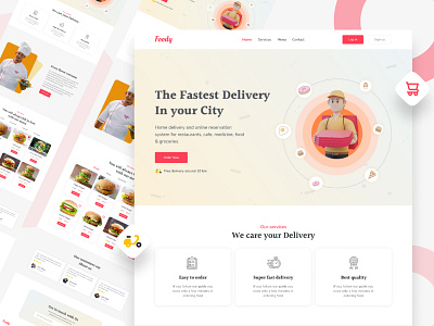 Foody - food delivery landing page🔥🔥