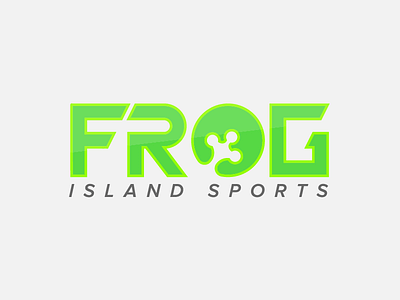 Frog Island Sports Logo bold brand branding fitness frog grid logo logomark mark sports