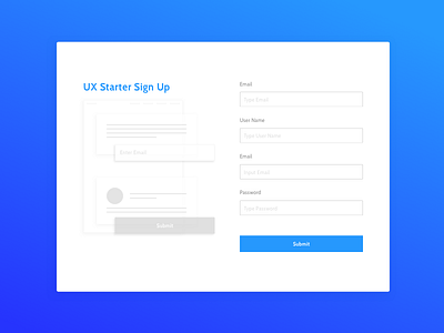 Sign Up Form email form product sign up ui ui design ux