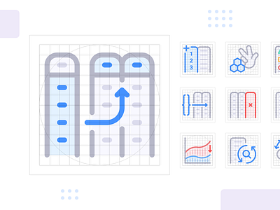 Anasen: Web-App Icons (Part 2/8) analysis app case data design grid guideline icon interface processing set study ui user web website