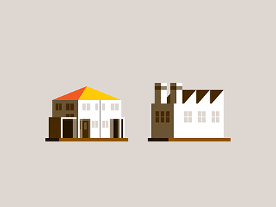 Even more tiny buildings architecture building flat icon icon design illustration industry manufacture property real estate spot icon spot illustration