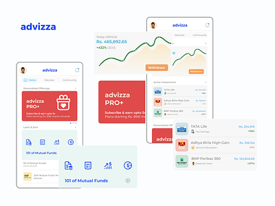 advizza: Mutual Fund App - 2 app branding design graphic design illustration ui ux