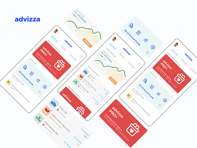 advizza: Mutual Fund App - 1 app branding design graphic design illustration logo ui ux