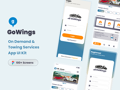 GoWings App UI Kit design graphic design illustration ui ux