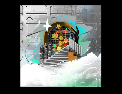 Februallage 2022 - Escape -Digital Collage artistic artwork branding collage design digital digitalart februllage graphic design illustration musiccover socialmedia videoframes