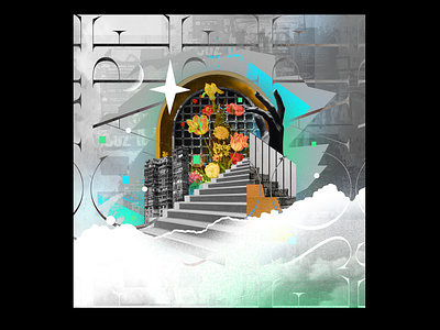 Februallage 2022 - Escape -Digital Collage artistic artwork branding collage design digital digitalart februllage graphic design illustration musiccover socialmedia videoframes