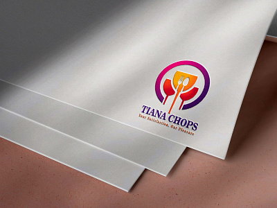 Tiana chops logo. Mocked up 3d branding design graphic design illustration logo