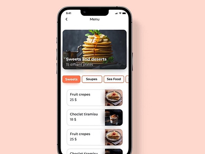 Food app design