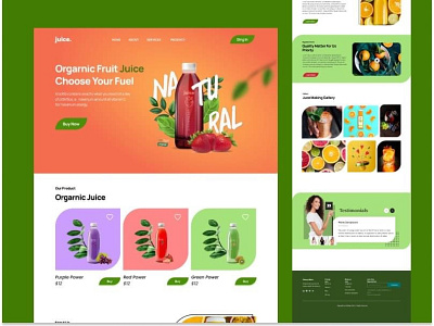 Organic juice website